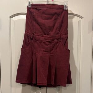 Maroon strapless romper sz medium never worn